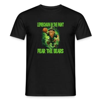 Leprechaun Bart Basketball für einen - Männer T-Shirt - Schwarz - Vorne - AI Model Male 178 light (178cm)