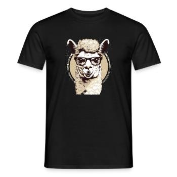 Alpaka Lama für Alpakaliebhaber - Männer T-Shirt - Schwarz - Vorne - AI Model Male 178 light (178cm)