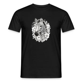 Niedliches Zebra für Kinder für Kinder - Männer T-Shirt - Schwarz - Vorne - AI Model Male 178 light (178cm)