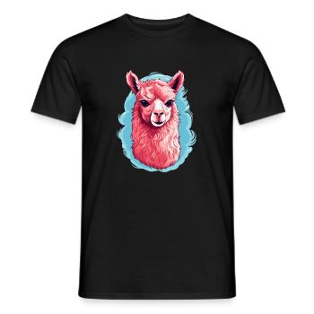 Alpaka Lama für Alpakaliebhaber - Männer T-Shirt - Schwarz - Vorne - AI Model Male 178 light (178cm)