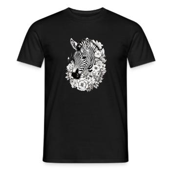 Niedliches Zebra für Kinder für Kinder - Männer T-Shirt - Schwarz - Vorne - AI Model Male 178 light (178cm)