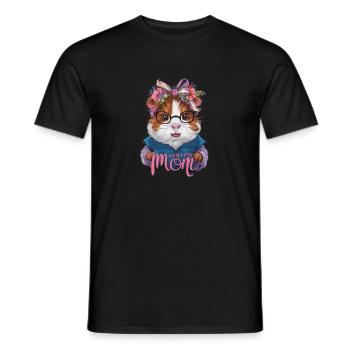 Best Guinea Pig MOM Meerscheinchen Mama - Männer T-Shirt - Schwarz - Vorne - AI Model Male 178 light (178cm)