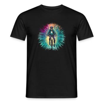 Fahrradfahren Fahrrad Radfahren für einen - Männer T-Shirt - Schwarz - Vorne - AI Model Male 178 light (178cm)
