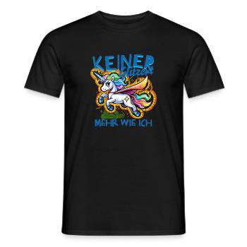 Keiner glitzert mehr wie ich für einen Einhorn - Männer T-Shirt - Schwarz - Vorne - AI Model Male 178 light (178cm)