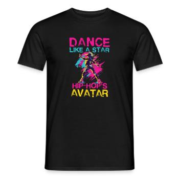 Dance Like A Star Hip Hop Avatar - Männer T-Shirt - Schwarz - Vorne - AI Model Male 178 light (178cm)