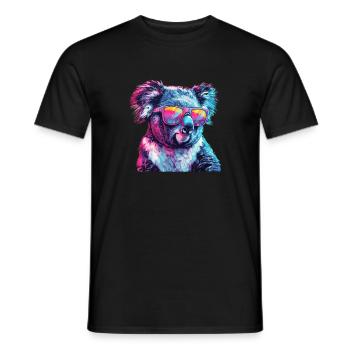 Streetart Funky Koala Urban Rap Street - Männer T-Shirt - Schwarz - Vorne - AI Model Male 178 light (178cm)