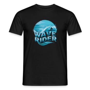 Wave Rider Surfen Surfing für Surfer - Männer T-Shirt - Schwarz - Vorne - AI Model Male 178 light (178cm)
