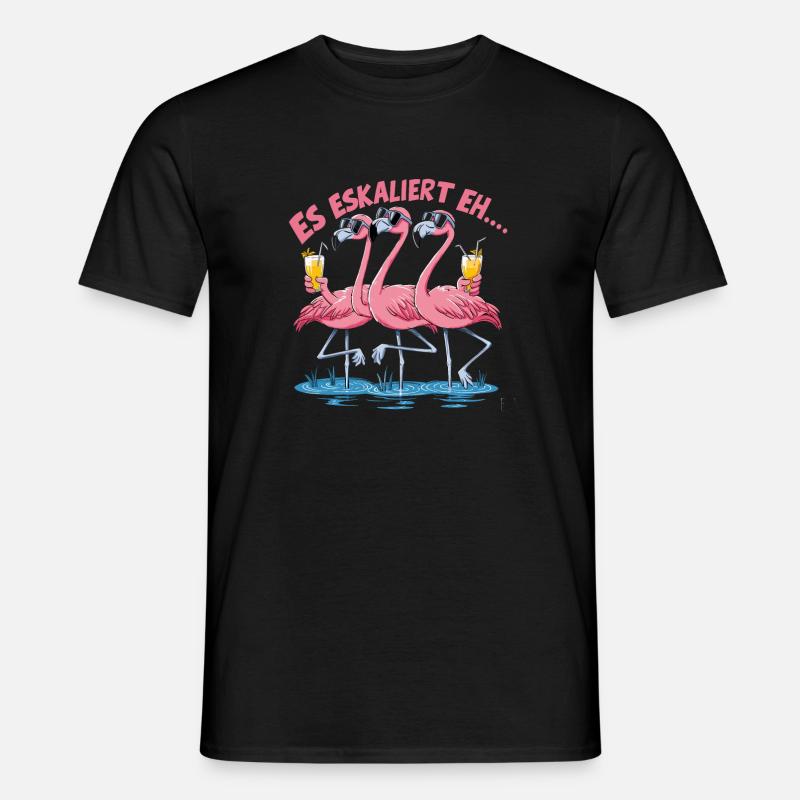 Es eskaliert eh… - Männer T-Shirt - Schwarz
