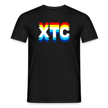 XTC, Ecstasy, Drugs - Men's T-Shirt - black - Front - AI Model Male 178 light (178cm)