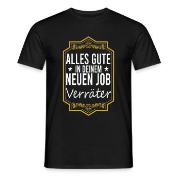 Jobwechsel Abschied Kollegen Job Ruhestand - Männer T-Shirt - Schwarz - Vorne - AI Model Male 178 light (178cm)