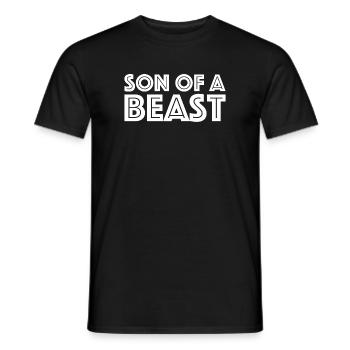 Son of a Beast | Fitness, Lifestyle, Protein - Men's T-Shirt - black - Front - AI Model Male 178 light (178cm)