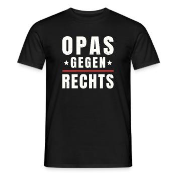 Antifaschismus Antifaschist Opas Gegen Rechts - Männer T-Shirt - Schwarz - Vorne - AI Model Male 178 light (178cm)