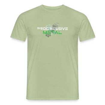 Metal progressif | Metal, Metalcore, Musique - T-shirt homme - vert sauge - Devant - AI Model Male 178 light (178cm)