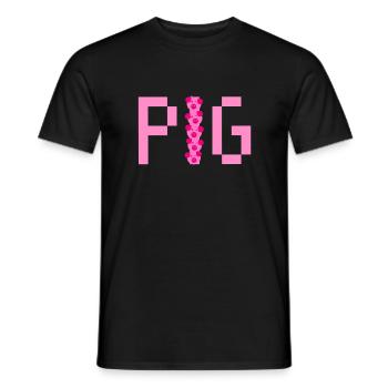 Porte-bonheur, cochon, cadeau, Jeunesse rurale - T-shirt homme - noir - Devant - AI Model Male 178 light (178cm)