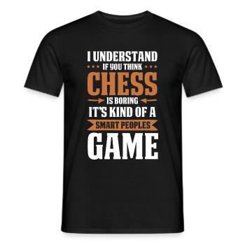 schachspiel chess - Männer T-Shirt - Schwarz - Vorne - AI Model Male 178 light (178cm)