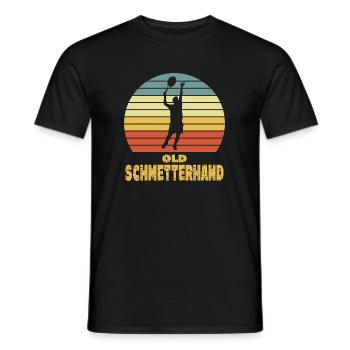 Old Schmetterhand Tennis - Männer T-Shirt - Schwarz - Vorne - AI Model Male 178 light (178cm)