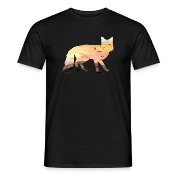 Fuchs - Männer T-Shirt - Schwarz - Vorne - AI Model Male 178 light (178cm)