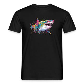Requin - T-shirt homme - noir - Devant - AI Model Male 178 light (178cm)