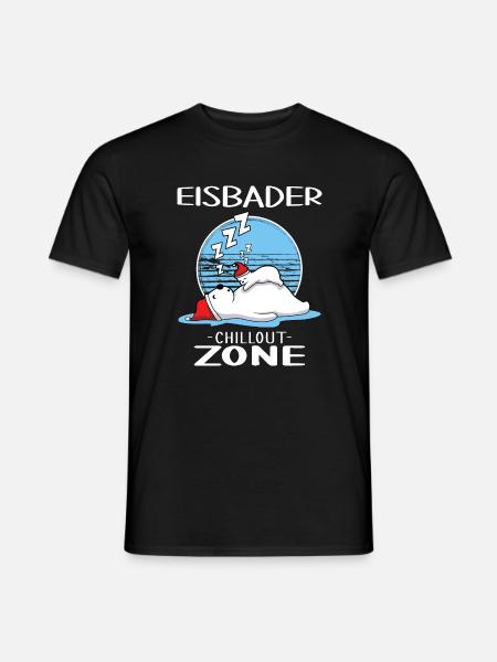 eisbader eisbad-zone winterbader - Männer T-Shirt - Schwarz