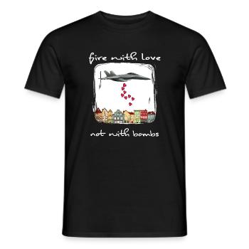 liberté paix solidarité anti-guerre pas de guerre - T-shirt homme - noir - Devant - AI Model Male 178 light (178cm)