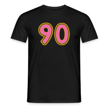 90. 90 YEARS. 90TH ANNIVERSARY. 90TH ANNIVERSARY. - Men's T-Shirt - black - Front - AI Model Male 178 light (178cm)