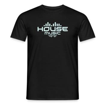 House Music - Mænd T-shirt - sort - Foran - AI Model Male 178 light (178cm)