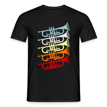 Trompete - Männer T-Shirt - Schwarz - Vorne - AI Model Male 178 light (178cm)