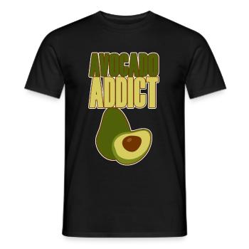 Accro à l’avocat 2 - T-shirt homme - noir - Devant - AI Model Male 178 light (178cm)