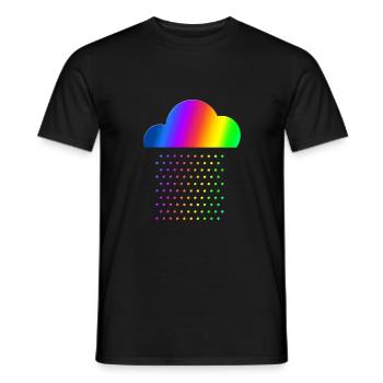 Colorful Weather - We love rain! rainbow cloud gay - T-shirt homme - noir - Devant - AI Model Male 178 light (178cm)