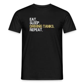 Panzer Panzerfahrer Kampfpanzer Panzertruppe - Männer T-Shirt - Schwarz - Vorne - AI Model Male 178 light (178cm)
