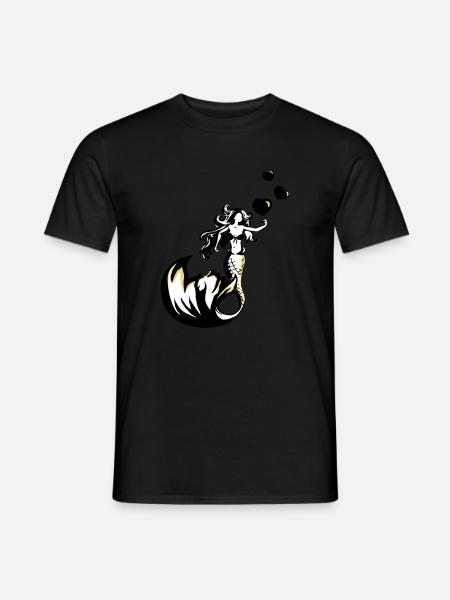 mermaid valentine - Men's T-Shirt - black