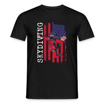 Parapente Parapente Deltaplane Jump - T-shirt homme - noir - Devant - AI Model Male 178 light (178cm)