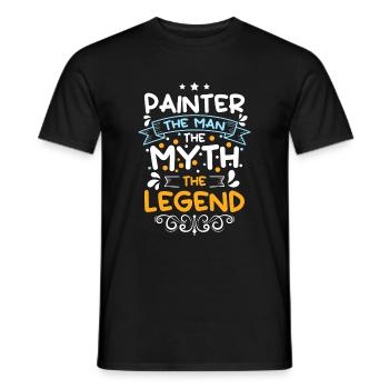 Maler Lackierer Streichen Handwerker - Männer T-Shirt - Schwarz - Vorne - AI Model Male 178 light (178cm)