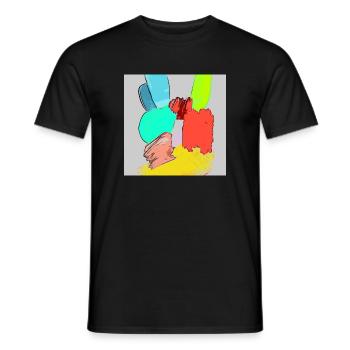 Couleurs comiques du signal de la main - T-shirt homme - noir - Devant - AI Model Male 178 light (178cm)