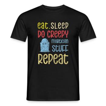 Gravedigger Cemetery Coffin Mourning - Men's T-Shirt - black - Front - AI Model Male 178 light (178cm)