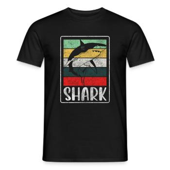 Sharks Underwater Angler Teeth - Men's T-Shirt - black - Front - AI Model Male 178 light (178cm)