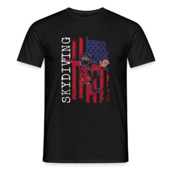 Skydiving Jumping Sport Base Jumping - Men's T-Shirt - black - Front - AI Model Male 178 light (178cm)