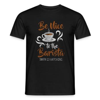 Barista portafilter latte macchiato morning grouch - T-shirt homme - noir - Devant - AI Model Male 178 light (178cm)