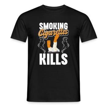 Smoking Gentleman No Smoking Santé - T-shirt homme - noir - Devant - AI Model Male 178 light (178cm)