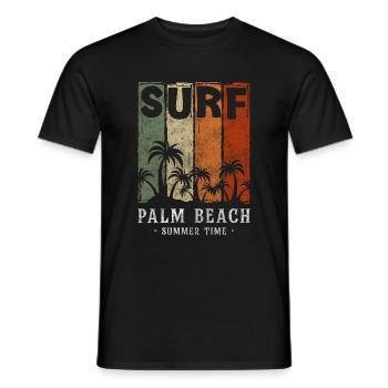 Summer, Warmth, Sun, Sunset - Men's T-Shirt - black - Front - AI Model Male 178 light (178cm)
