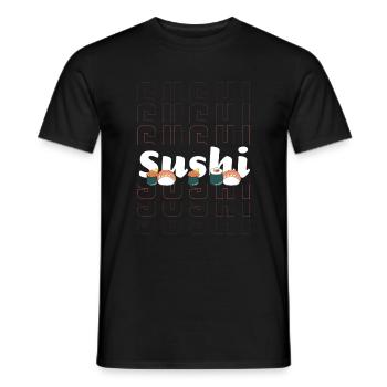 Sushi Fisch Kawaii - Männer T-Shirt - Schwarz - Vorne - AI Model Male 178 light (178cm)