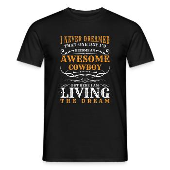 Revolver de cheval du Far West - T-shirt homme - noir - Devant - AI Model Male 178 light (178cm)