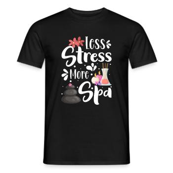 Wellness Meditation Chill Pilates - Men's T-Shirt - black - Front - AI Model Male 178 light (178cm)