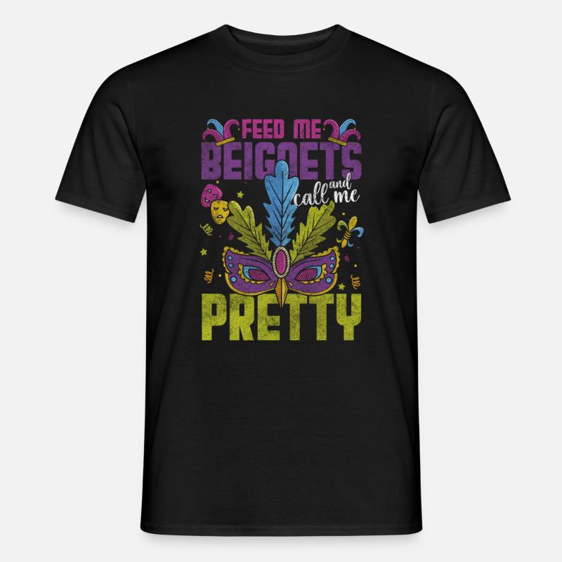 Parade Maske Bunt Perlen - Männer T-Shirt - Schwarz