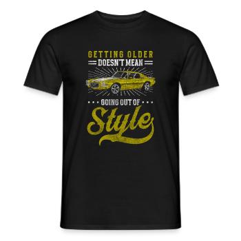 Oldtimer Pflege Oldschool Legende - Männer T-Shirt - Schwarz - Vorne - AI Model Male 178 light (178cm)