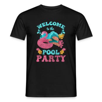 Pool Celebrations Recreation Alcohol - Men's T-Shirt - black - Front - AI Model Male 178 light (178cm)