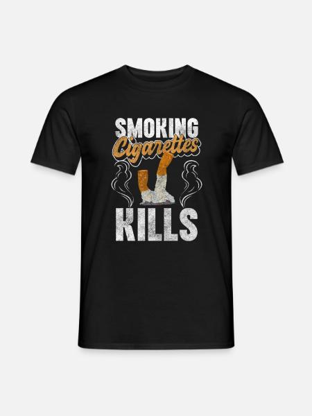 Smokers Smoke Smoking ban Consumption - Men's T-Shirt - black