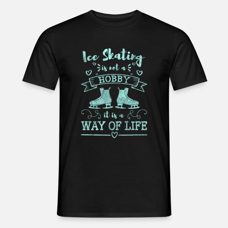 Eisläufer Eisbahn Extremsport - Männer T-Shirt - Schwarz