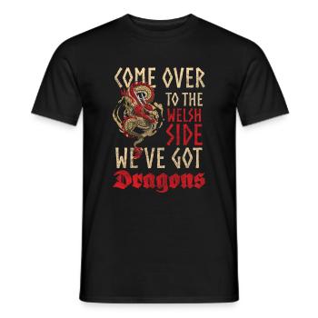 Dragon Fantasy Fairy Tale Asia - Men's T-Shirt - black - Front - AI Model Male 178 light (178cm)