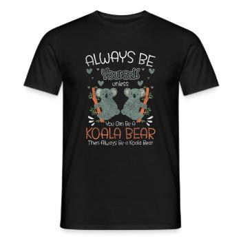 Koala Bear Forest Animal duveteux - T-shirt homme - noir - Devant - AI Model Male 178 light (178cm)